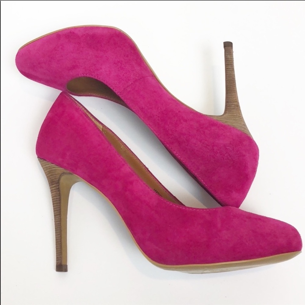 Pink Suede Ash Heels